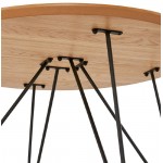 Coffee table design FRIDA wood and metal (natural)