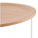 Table d'appoint, bout de canapé design ZACK (naturel)