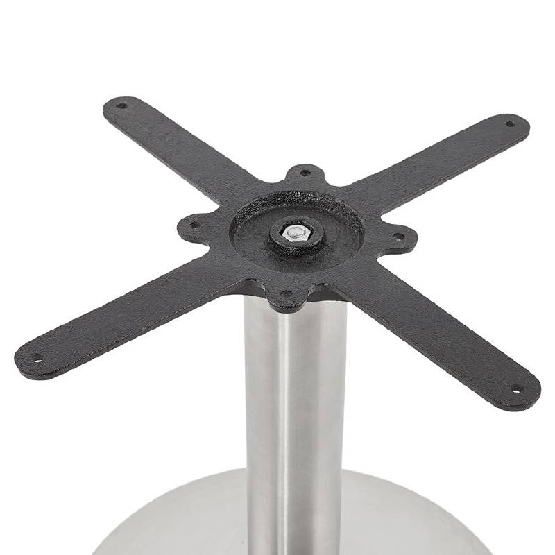 Tavolino design YAEL in metallo spazzolato e legno (bianco) - image 38772
