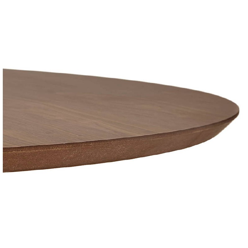 Table basse design WILLY en bois et métal brossé (noyer) - image 38794