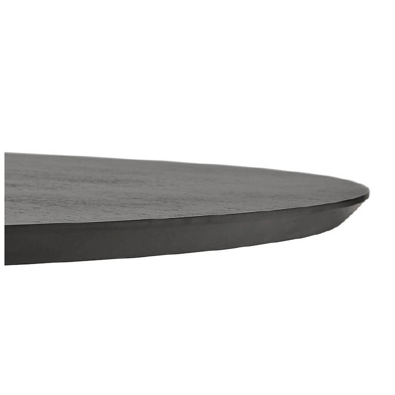 Mesa de centro diseño madera WILLY y cepillado de metal (negro) - image 38802