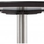 Table basse design WILLY en bois et métal brossé (noir)