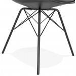 Chaise design style industriel SANDRO (noir)