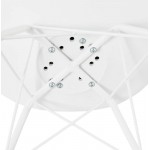 Chaise design style industriel SANDRO (blanc)