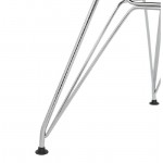Design and industrial chair from polypropylene feet chrome metal (white)