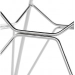 Design and industrial Chair in polypropylene (black) chrome metal legs
