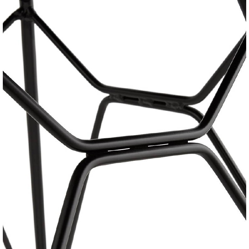 Design e industriale sedia in polipropilene piedi (nero) nero metal - image 39088