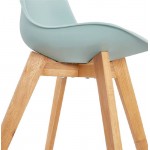 Chaise moderne style scandinave SIRENE (bleu ciel)
