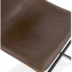 Silla de metal vintage y industrial JOE pies (marrón) negro