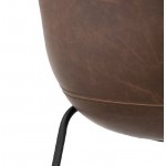 Vintage and industrial JOE feet (Brown) black metal Chair