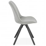 ASHLEY Design Sessel Stoff schwarz Füße (hellgrau)