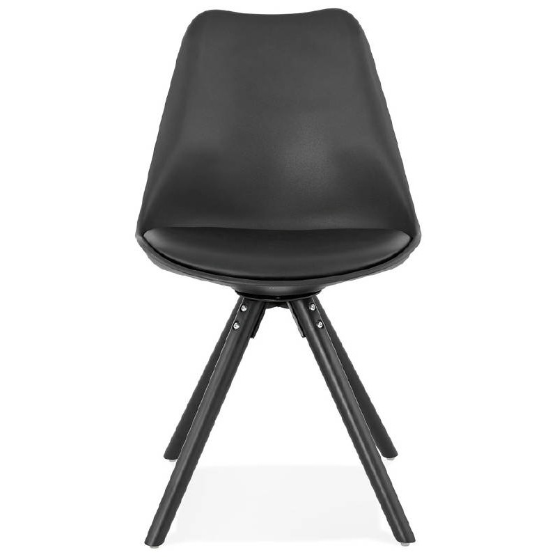 Chaise design ASHLEY pieds noirs (noir) - image 39225