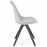 Design chair ASHLEY black feet (light gray)
