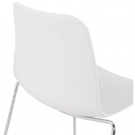 Pie de silla ALIX moderno cromado metal (blanco)