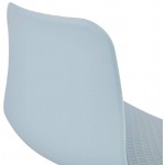 Diseño y silla industrial de polipropileno (cielo azul) las piernas del metal del cromo
