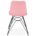 Design und industrielle Stuhl VENUS Füße schwarz Metall (rosa)
