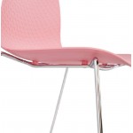 Piede di ALIX sedia moderno cromato metallo (rosa)