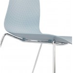 Gambe in metallo cromato (blu cielo) sedia ALIX moderne
