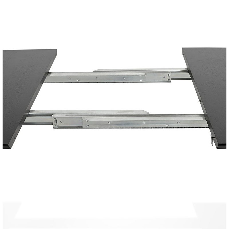 Table à manger design avec rallonges LOANA en bois et métal (100x170-270x73 cm) (noir) - image 39639