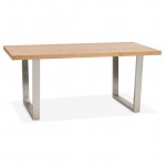Tavolo da pranzo design o riunione tavolo AXELLE in legno e metallo (180 x 90 x 77 cm) (naturale)