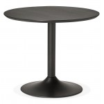 Tisch rund essen, Design oder Büro MAUD in MDF und lackiertem Metall (Ø 90 cm) (schwarz)