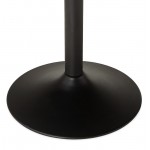 Table à manger ronde design ou bureau MAUD en MDF et métal peint (Ø 90 cm) (noir)