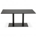 Mesa de diseño o reunión mesa LUCILE (160 x 80 x 75 cm) (negro)