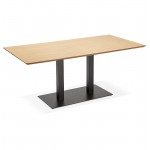 Table à manger design ou table de réunion ANDREA (180x90x75 cm) (finition chêne naturel)