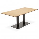 Design oder Meeting Tisch ANDREA (180 x 90 x 75 cm) (natürliche Eiche Oberfläche)