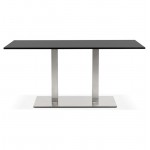 Table à manger design ou table de réunion SOLENE (160x80x75 cm) (noir)