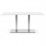 Table à manger design ou table de réunion SOLENE (160x80x75 cm) (blanc)