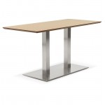 Design oder Meeting Tisch CORALIE (150 x 70 x 75 cm) (natürliche Eiche Oberfläche)