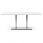 Table design or table of meeting CLAIRE (180 x 90 x 75 cm) (white)