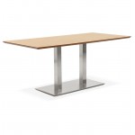 Table design or table of meeting CLAIRE (180 x 90 x 75 cm) (natural oak finish)