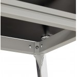 Glas Schreibtisch modern Tisch (80 x 160 cm) AMELIE (schwarz)