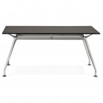 Bureau table de réunion moderne (80x160 cm) AMELIE en bois (noir)