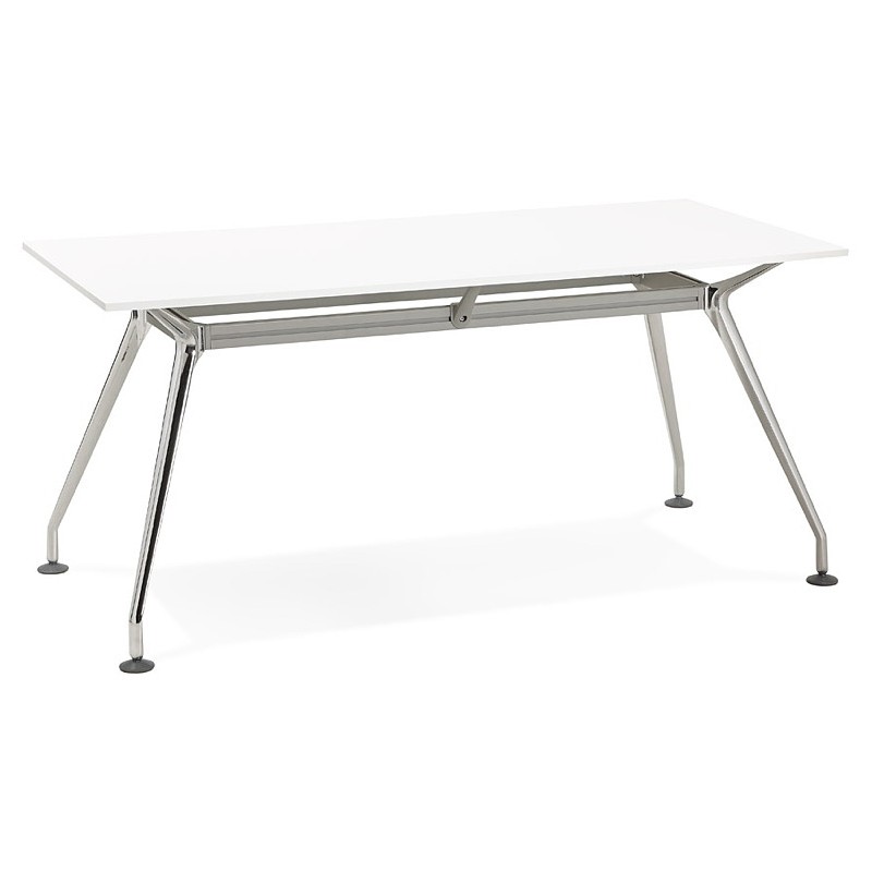 Bureau table de réunion moderne (80x160 cm) AMELIE en bois (blanc) - image 40055