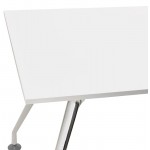 Scrivania tavolo riunioni moderne (80 x 160 cm) AMÉLIE in legno (bianco)