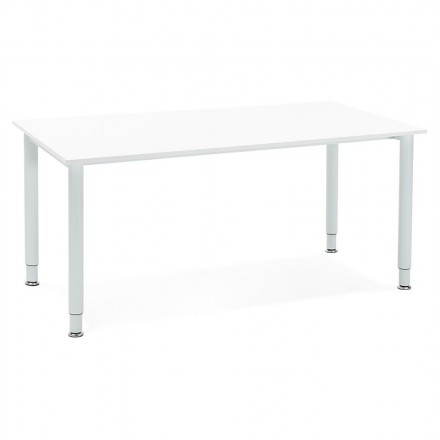 Desk Table Modern Meeting 80 X 160 Cm Lorenzo White Wood