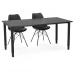 Mesa de madera de oficina reuniones (80 x 160 cm) LORENZO (negro)