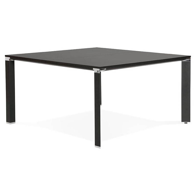 Bureau BENCH table de réunion moderne (140x140 cm) RICARDO en bois (noir) - image 40204