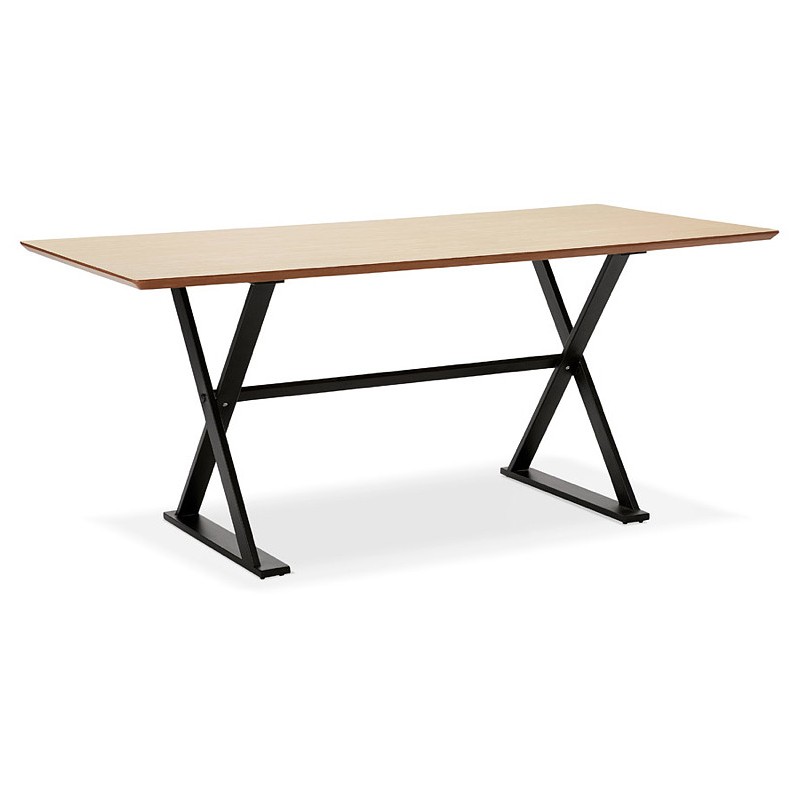 Mesa diseño o (180 x 90 cm) FOSTINE escritorio de madera (natural) - image 40299
