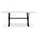Table à manger design ou bureau (180x90 cm) FOSTINE en bois (blanc mat)