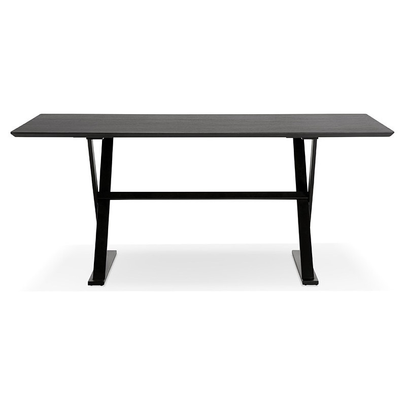 Table à manger design ou bureau (180x90 cm) FOSTINE en bois (noir) - image 40317