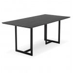 Table à manger design ou bureau (180x90 cm) DRISS en bois (noir)