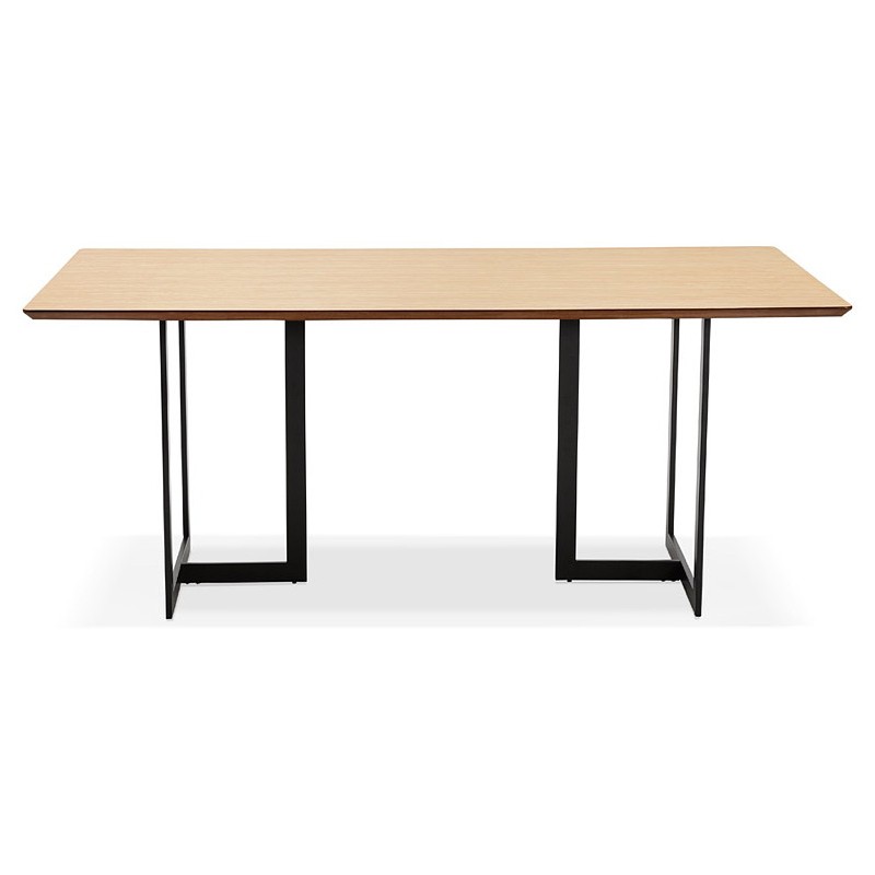 Table à manger design ou bureau (180x90 cm) DRISS en bois (naturel) - image 40386