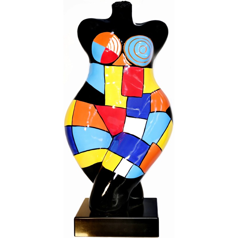 Statue sculpture décorative design DEESSE POP ART en résine H63 cm (multicolore) - image 40941