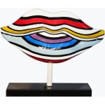Resin statue sculpture decorative design mouth H39 (multicolored) cm