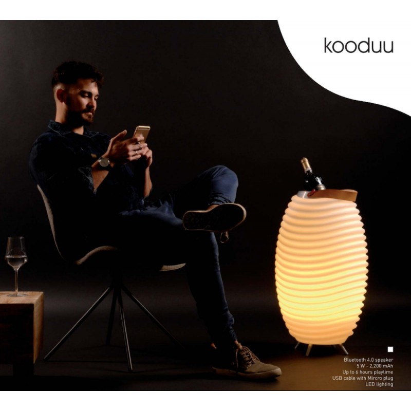 Lámpara LED champán cubo altavoz bluetooth altavoz KOODUU SYNERGIE S 50 (blanco) - image 40962
