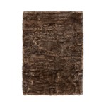 Carpet CHICAGO sheep imitation rectangular tufted by hand (Brown)
